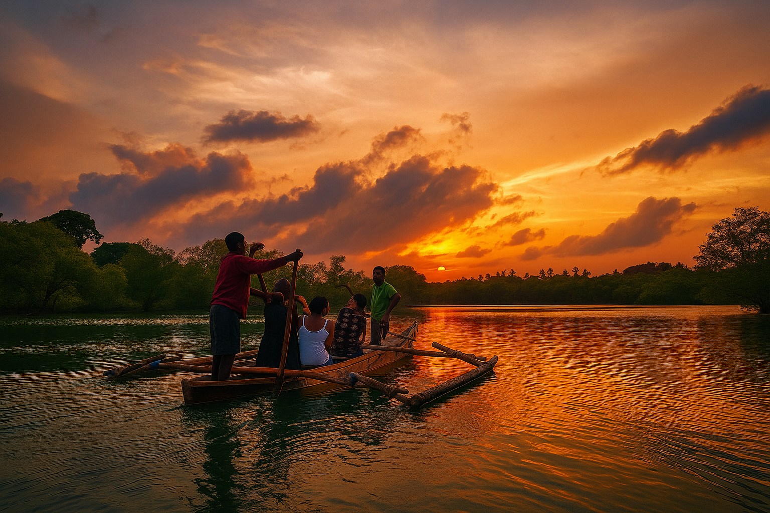Kongo River Sunset Canoe Cruise