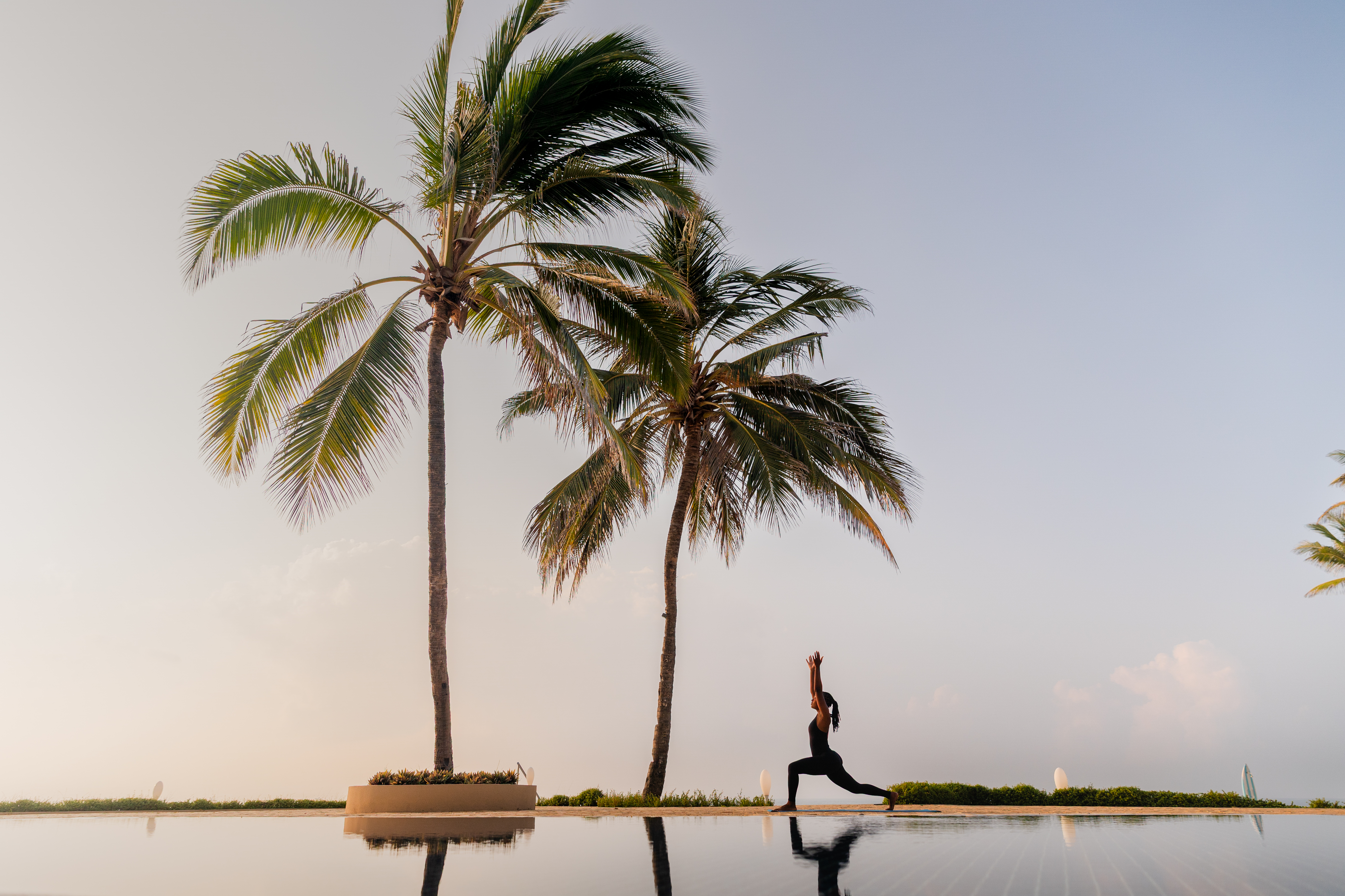 Sunrise or Sunset Beach Yoga